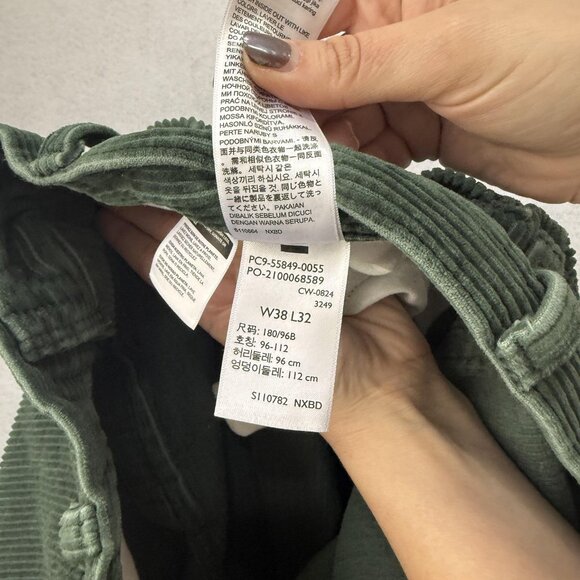 Levi's Corduroy Carpenter Pants Mens 38x32 Green Workwear Utility 55849-0055 - Picture 11 of 13